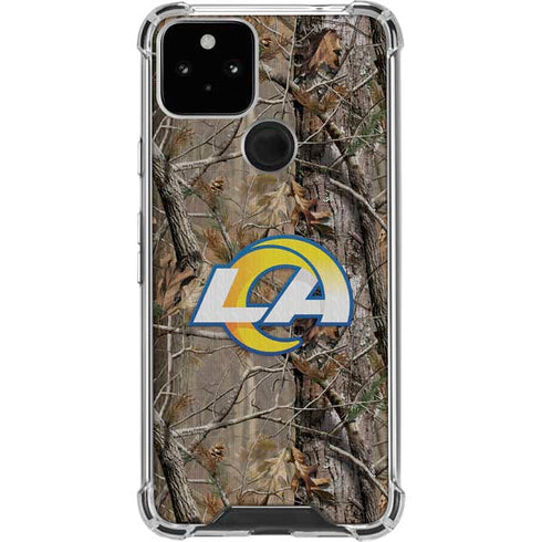 NFL Los Angeles Rams Realtree AP Camo Google Pixel 5 Clear Case
